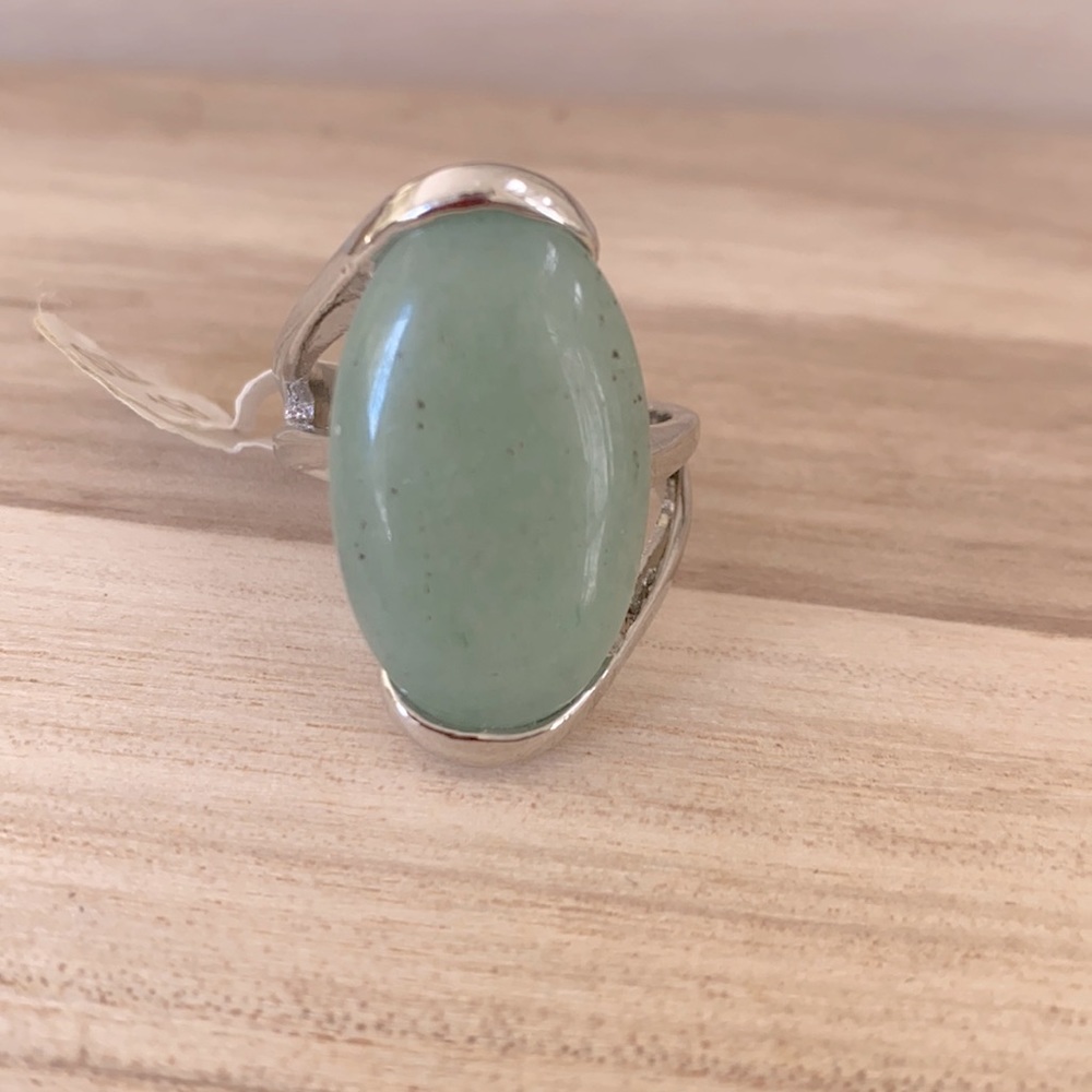Silver Rings Natural Jade Rings